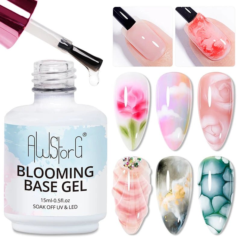 15ml Nail Blooming Gel, Blossom Spreading Effect Functional Gel, Easy to Apply for Nail Art Design Home Salon Manicure Pedicure - Paola Center