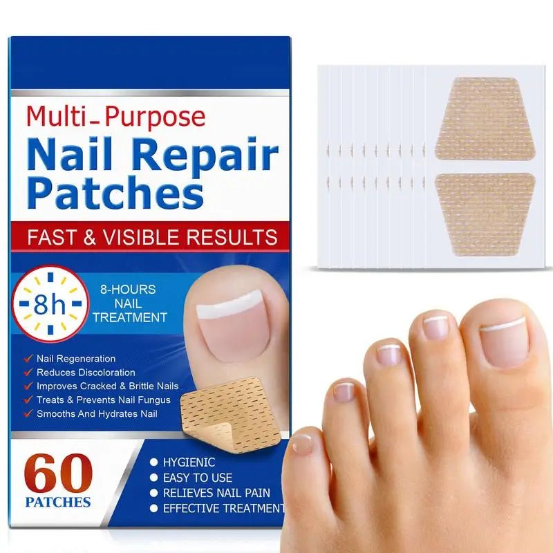 60pcs/set Nail Repair Patches Non Irritating Nail Ingrowning Toenail Corrector Stickers Helps With Cracked Nails - Paola Center