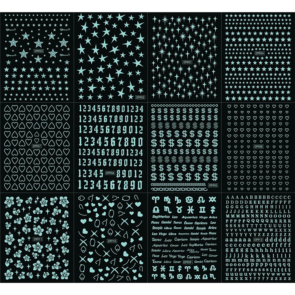 6pcs/set High Gloss Reflective Nail Sticker Gold Silver Aurora Wave Lines 3D Self - Adhesive Nail Art Decal Design Manicure Tool - Paola Center