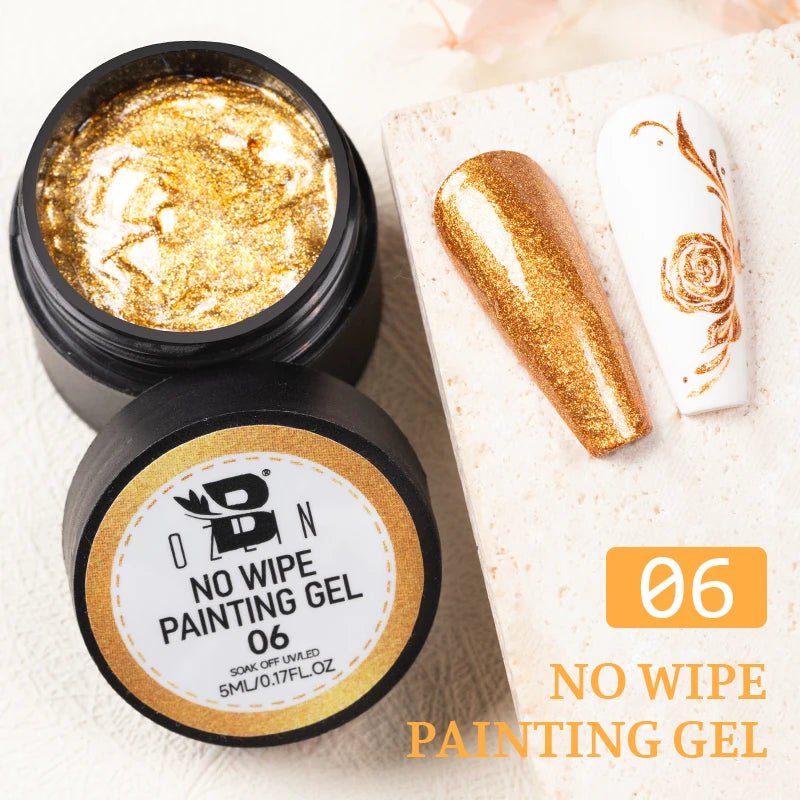 BOZLIN Chameleon Flake Gel Nail Polish Spring Color Sparkling Sequins Soak Off UV Glitter Gel Varnish Nail Art Decoration 5ML - Paola Center