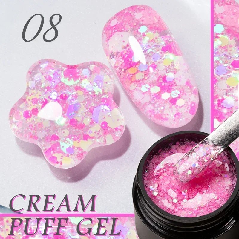 BOZLIN Chameleon Flake Gel Nail Polish Spring Color Sparkling Sequins Soak Off UV Glitter Gel Varnish Nail Art Decoration 5ML - Paola Center