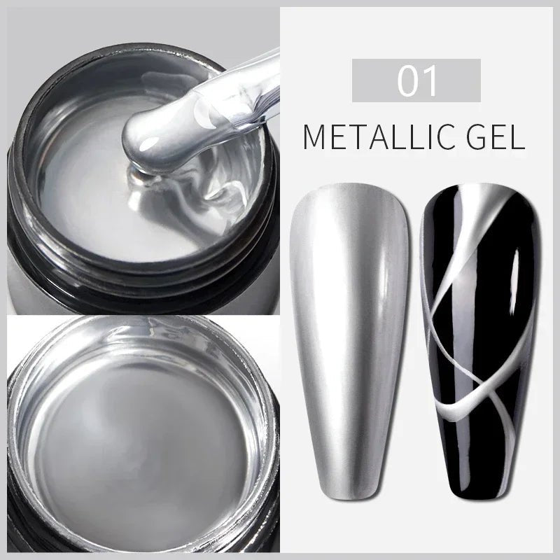 BOZLIN Chameleon Flake Gel Nail Polish Spring Color Sparkling Sequins Soak Off UV Glitter Gel Varnish Nail Art Decoration 5ML - Paola Center