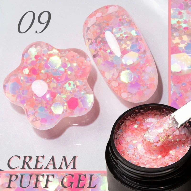 BOZLIN Chameleon Flake Gel Nail Polish Spring Color Sparkling Sequins Soak Off UV Glitter Gel Varnish Nail Art Decoration 5ML - Paola Center