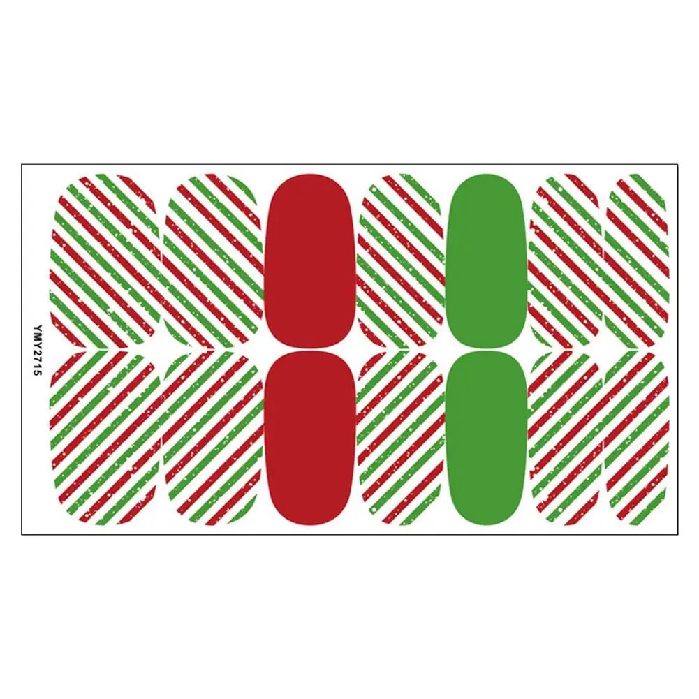 Christmas Nail Stickers 3D Christmas Self - Adhesive Nail Stickers Tips DIY Decoration With Snowflakes Snowmen - Paola Center