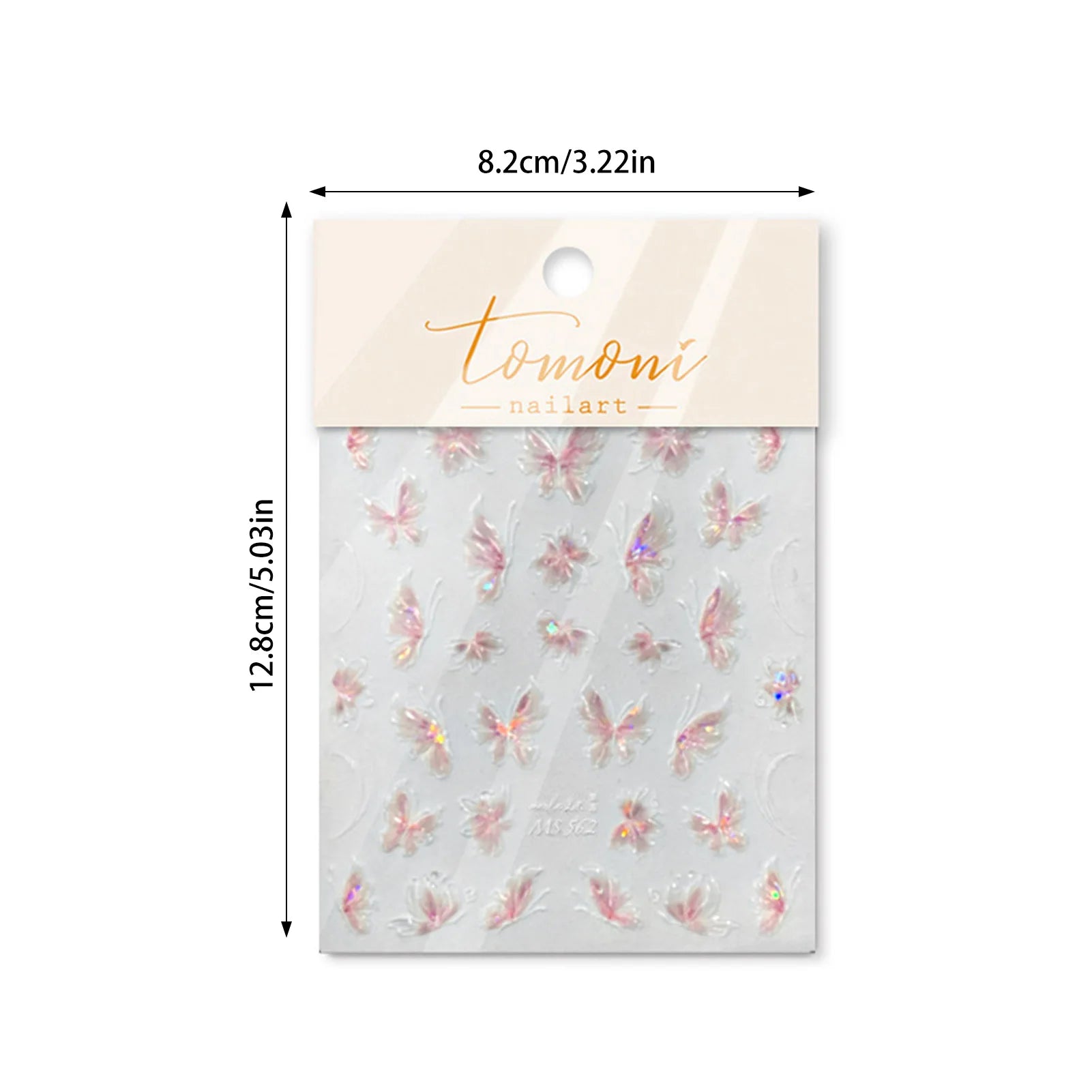DIY Nail Stickers Fairy Butterfly Nail Art Tips Self - adhesive Butterfly Design Nail Decals for women manicure accessories - Paola Center