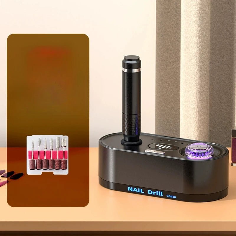 Electric Nail Drill Professional 40000RPM Electric Nail File Kit Nail Drill Machine with LCD Display for Acrylic Gel Nail - Paola Center