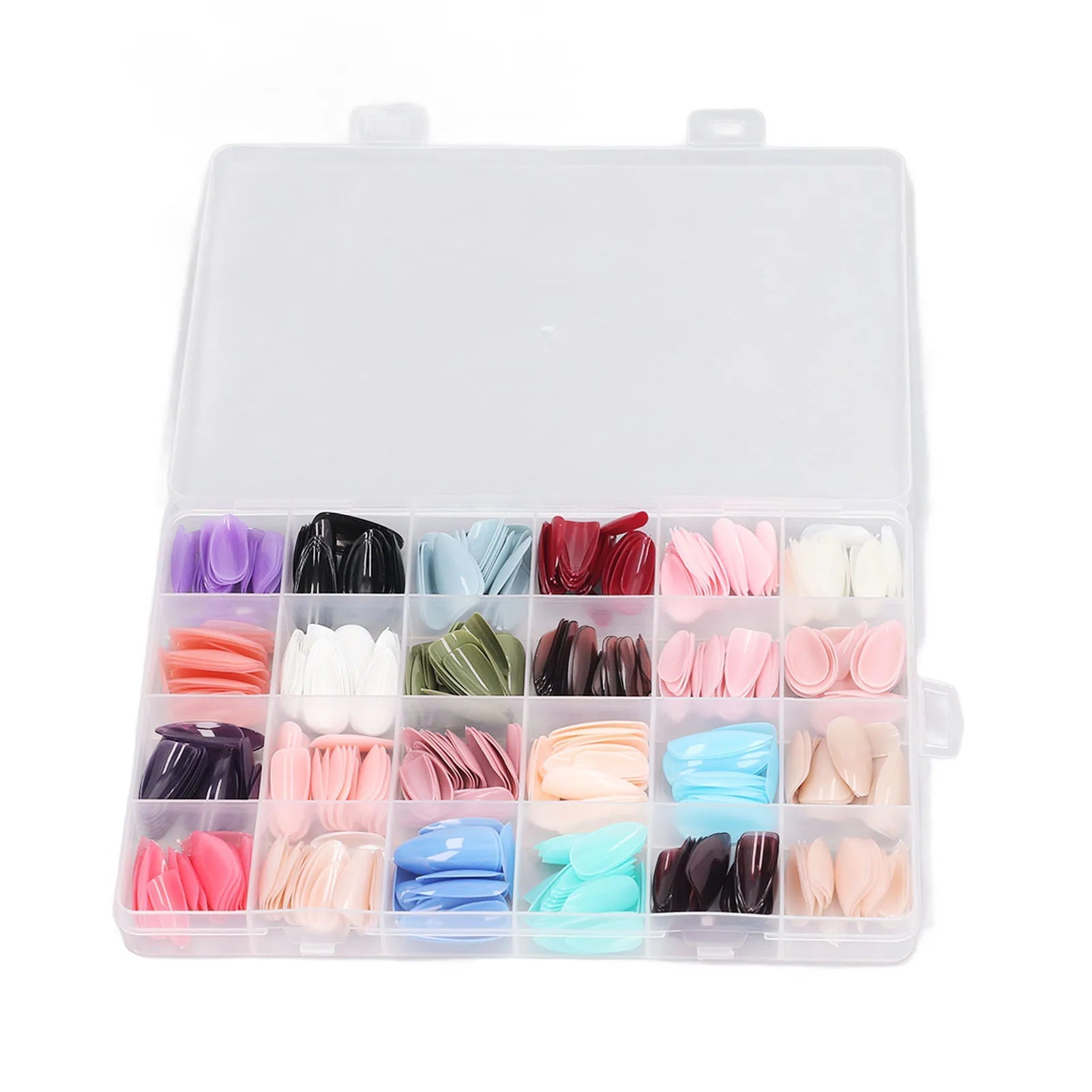 False Nail Tips Set Full Cover Pure Color Fashionable Press On Fake Nails Art Tips 576pcs Press On Nails - Paola Center