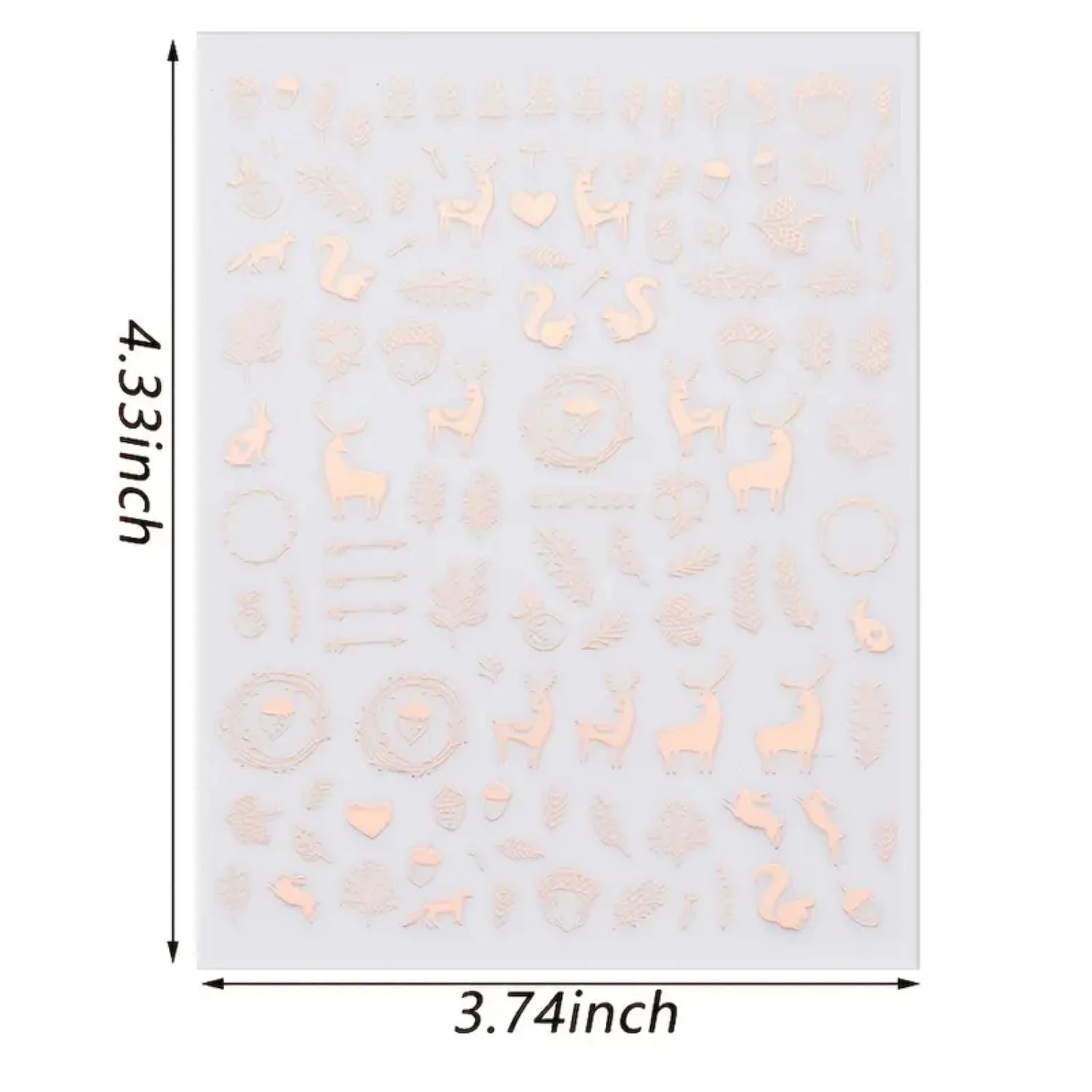 Festive Christmas Self - Adhesive Nail Decal Stickers with Snowflake, Snowman, Santa Claus, Tree, Rose - Golden Winter Nail Art De - Paola Center