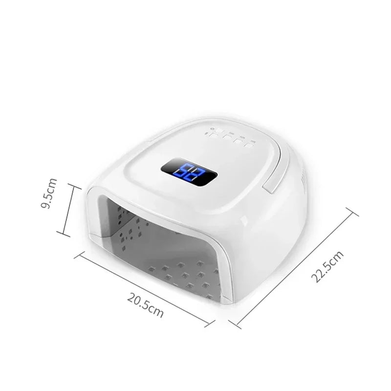 Paola Center Rechargeable Nail Lamp in white with digital timer display for nail art curing
