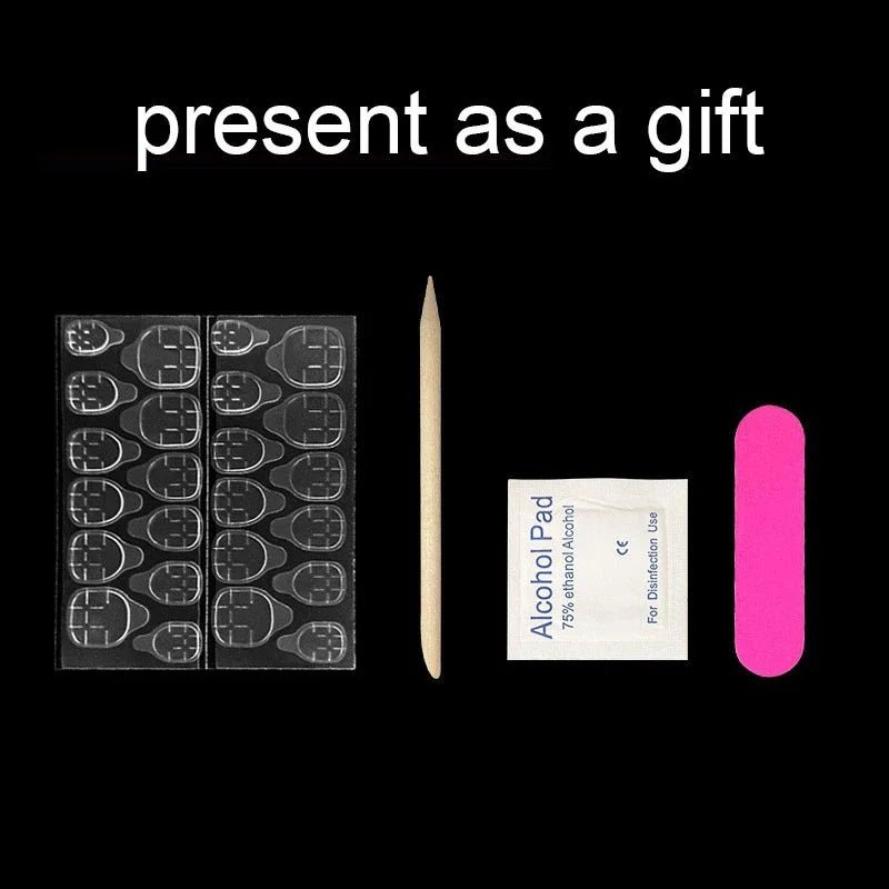 Halloween Press on Nail Medium - length False Nails White Ghost Skull Head Fingernails Fake Holiday Prosthetic Nail Set - Paola Center