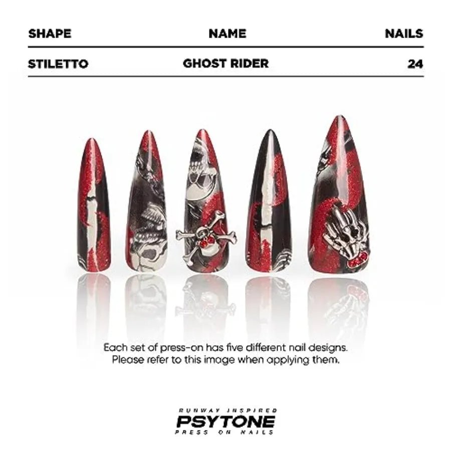 Halloween Press on Nails Short Square French Fake Nails with Red Cartoon Mummy Ghost Spiders Webs Pattern Designs Glossy Acryli - Paola Center