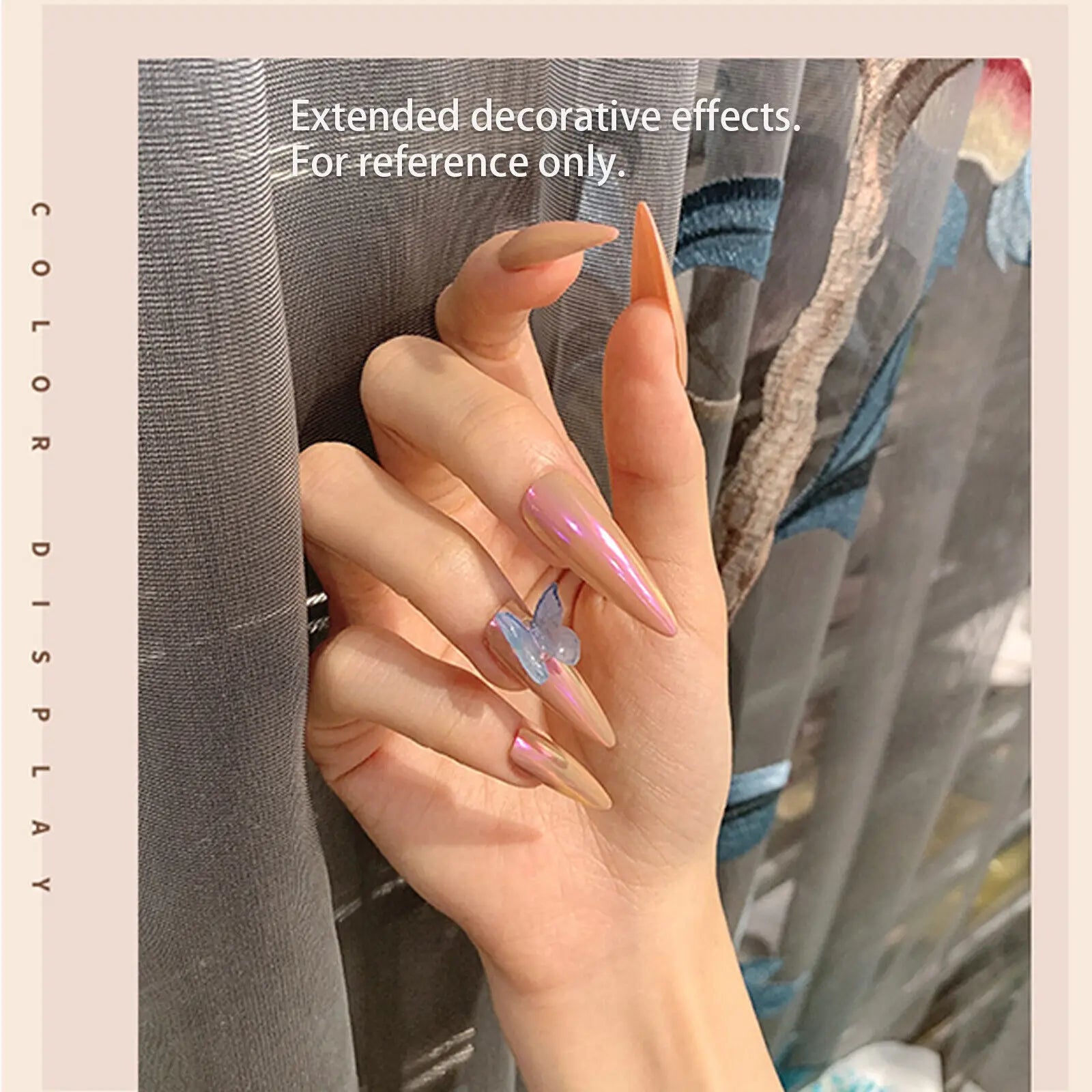 Luxury nails in various lengths and designs with elegant finishes for Hailey Bieber nails look and nail art supplies