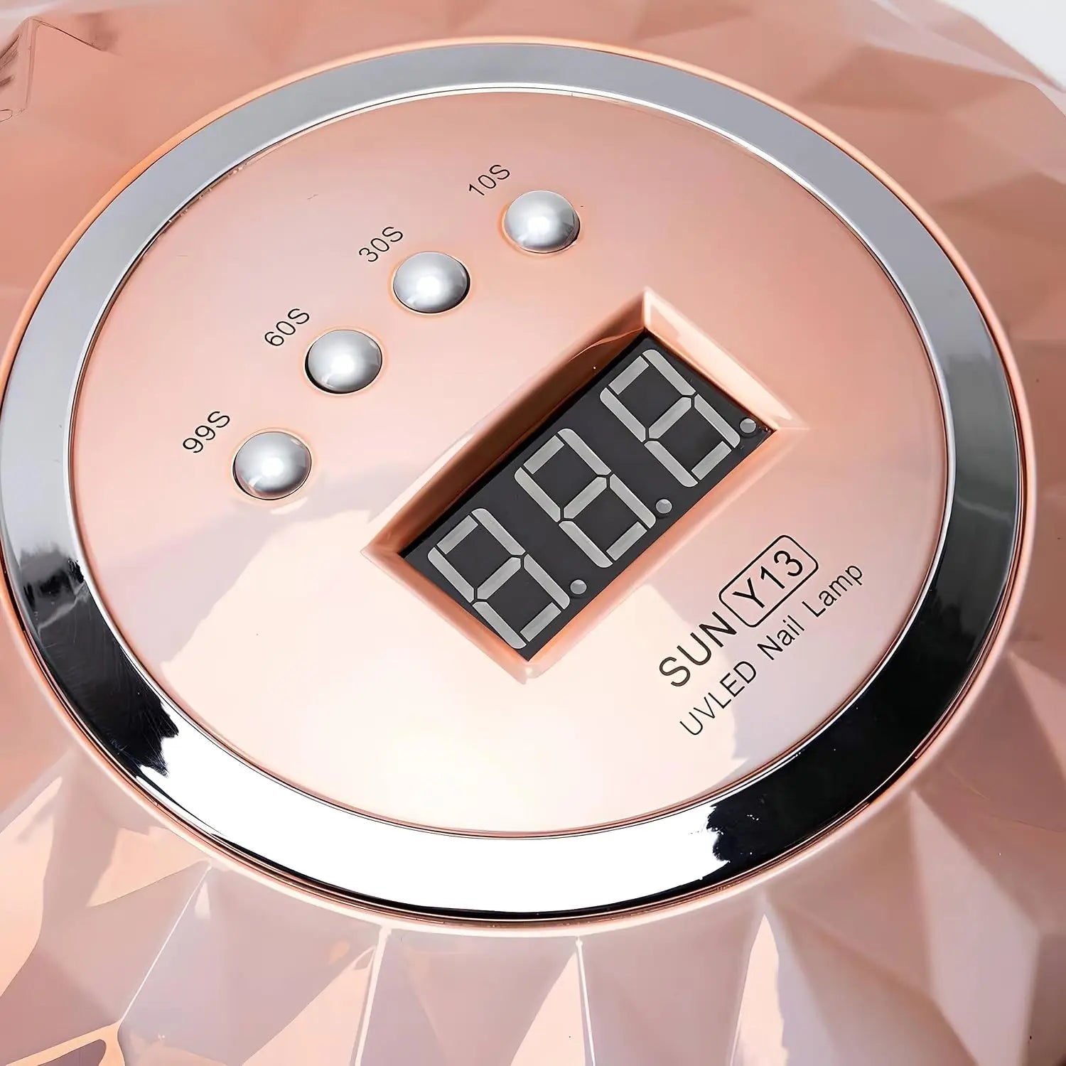 Rose Gold LED Nail Lamp with Digital Timer Display for Luxury Nails and Nail Art Supplies