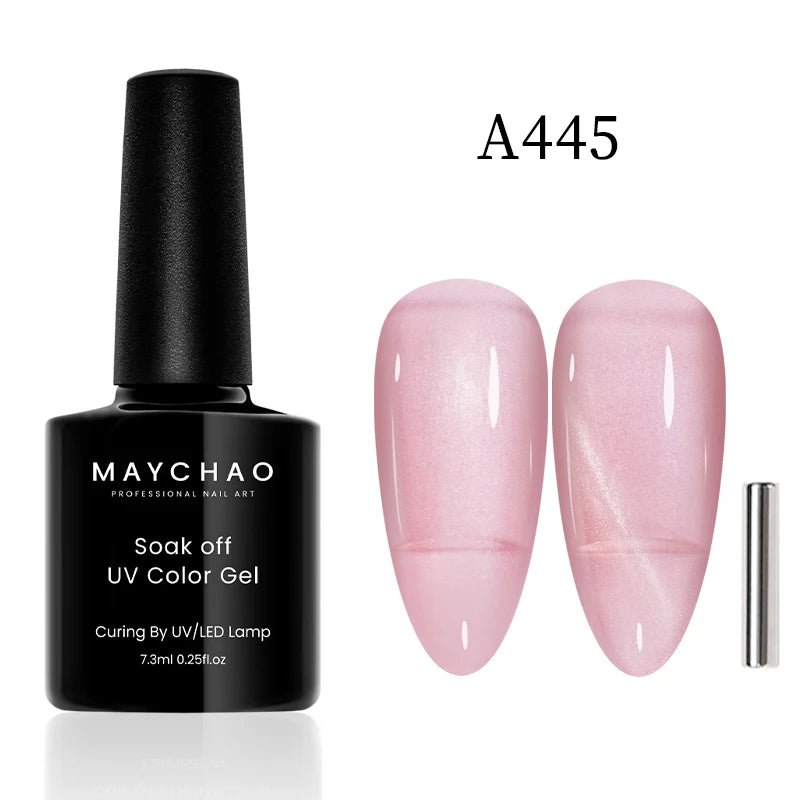 MAYCHAO 12ML Cat Eye Gel Nail Polish With Magnet Soak off UV Holographic Magnetic Rainbow Gel Polish for Nail Art DIY Manicure - Paola Center