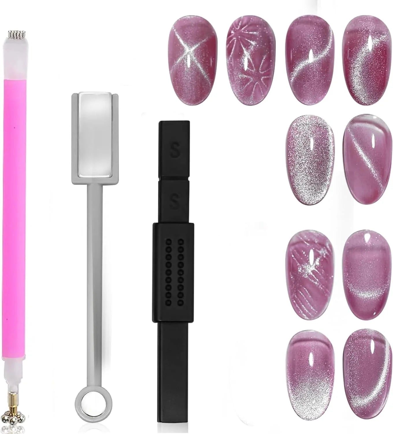 MAYCHAO 12ML Cat Eye Gel Nail Polish With Magnet Soak off UV Holographic Magnetic Rainbow Gel Polish for Nail Art DIY Manicure - Paola Center