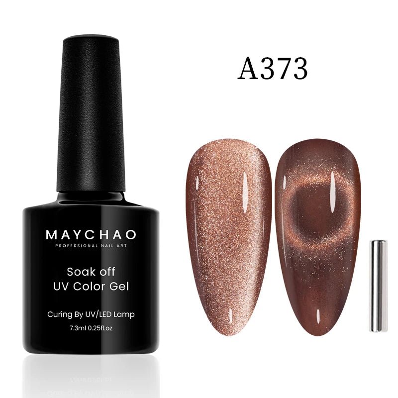 MAYCHAO 12ML Cat Eye Gel Nail Polish With Magnet Soak off UV Holographic Magnetic Rainbow Gel Polish for Nail Art DIY Manicure - Paola Center