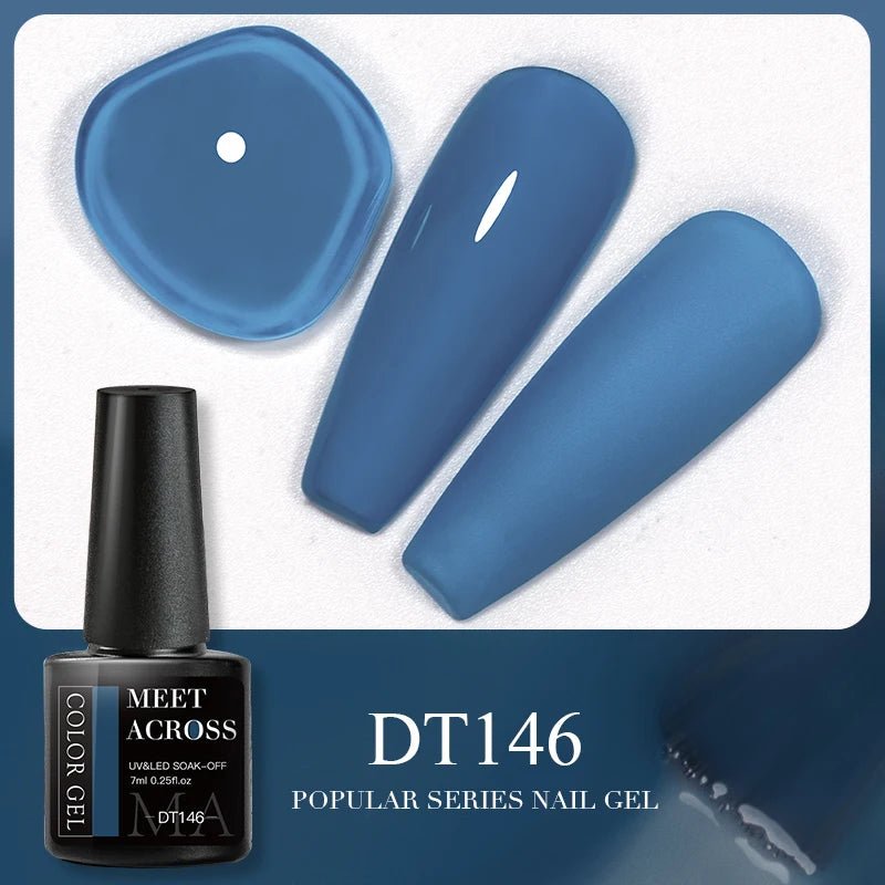 MEET ACROSS 5ml Pink Dried Flower Gel Nail Polish Natural Flower Fairy Nail Art Gel Soak Off UV LED Painting Varnishes For Nails - Paola Center