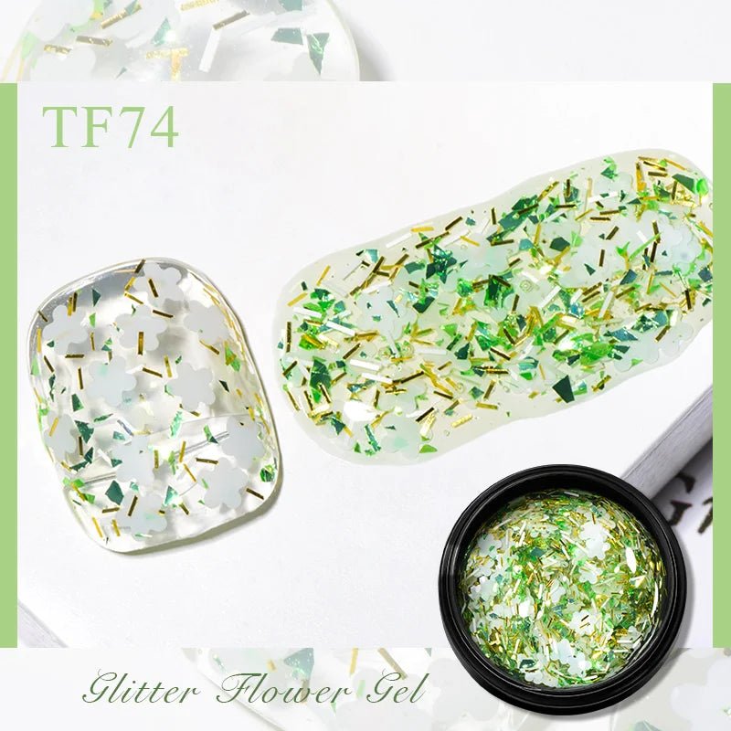 MEET ACROSS 5ml Pink Dried Flower Gel Nail Polish Natural Flower Fairy Nail Art Gel Soak Off UV LED Painting Varnishes For Nails - Paola Center