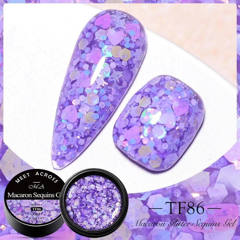 MEET ACROSS 5ml Pink Dried Flower Gel Nail Polish Natural Flower Fairy Nail Art Gel Soak Off UV LED Painting Varnishes For Nails - Paola Center