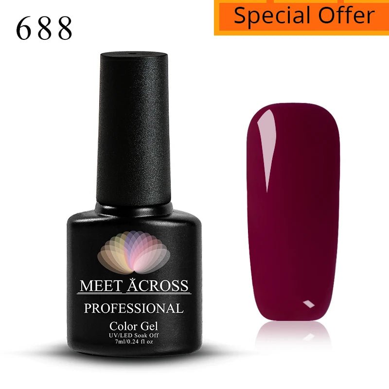 MEET ACROSS 5ml Pink Dried Flower Gel Nail Polish Natural Flower Fairy Nail Art Gel Soak Off UV LED Painting Varnishes For Nails - Paola Center