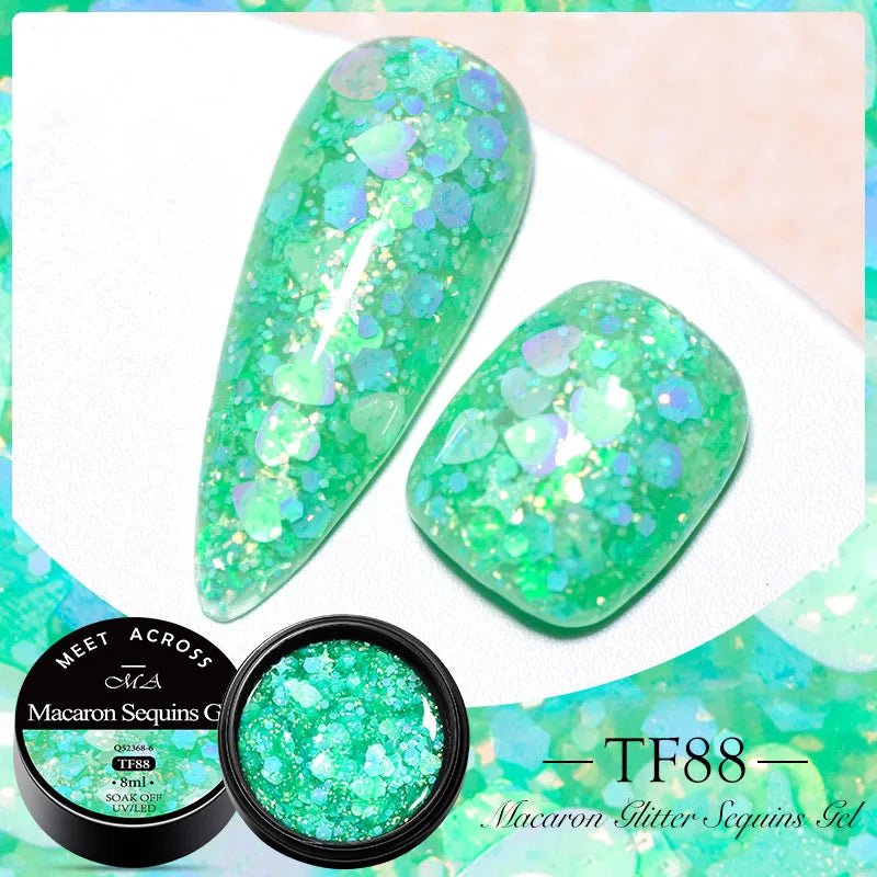 MEET ACROSS 5ml Pink Dried Flower Gel Nail Polish Natural Flower Fairy Nail Art Gel Soak Off UV LED Painting Varnishes For Nails - Paola Center