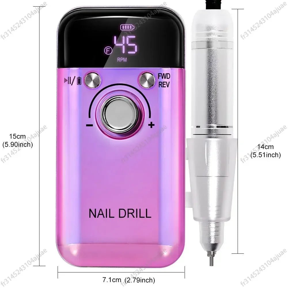 Luxury nails electric nail drill from Paola Center with adjustable RPM for nail art supplies and Hailey Bieber nails