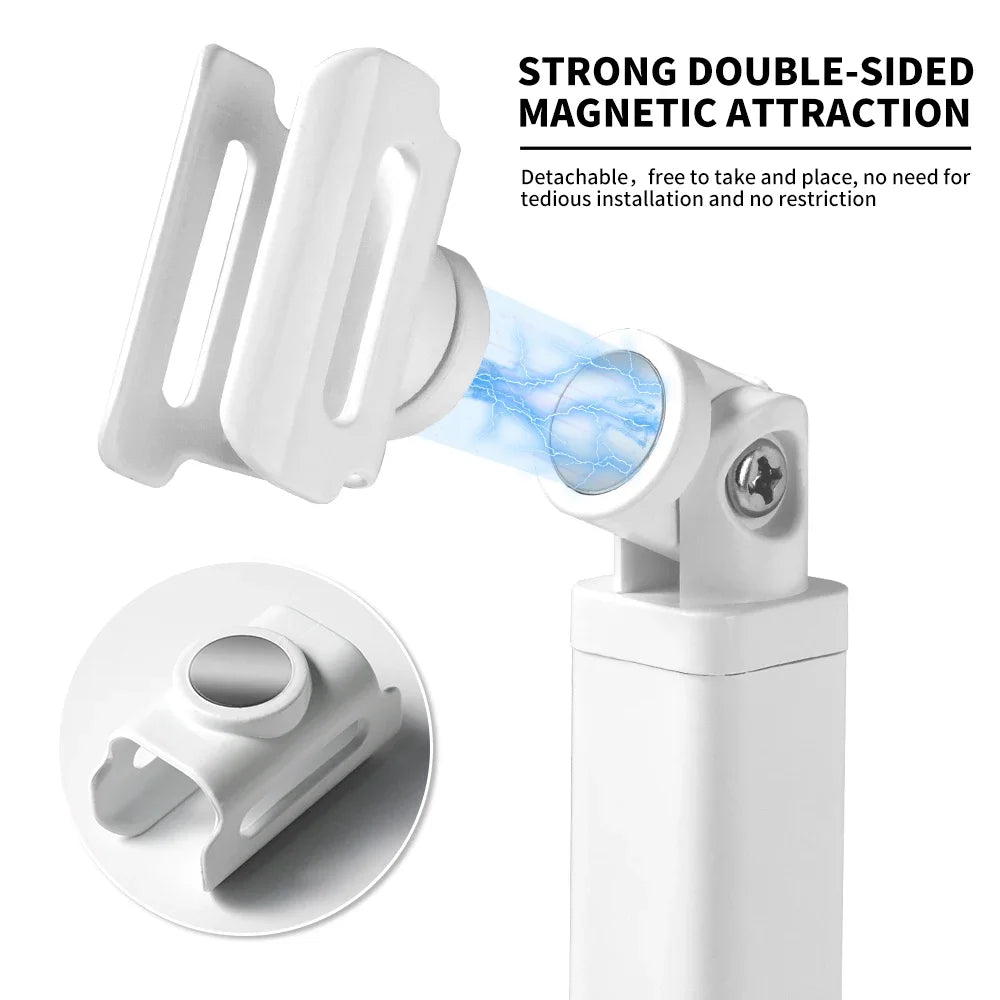 White detachable double-sided magnetic holder for Nail Art UV LED Light with easy installation