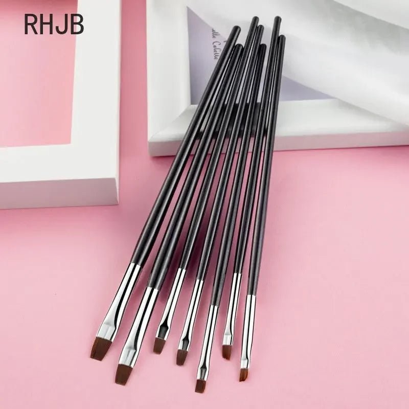 New 2025 Multiple nail art nail brush Design Tip Drawing Carving Dotting Nail Pen Builder Flat Liner Acrylic Gel Polish Manicure - Paola Center