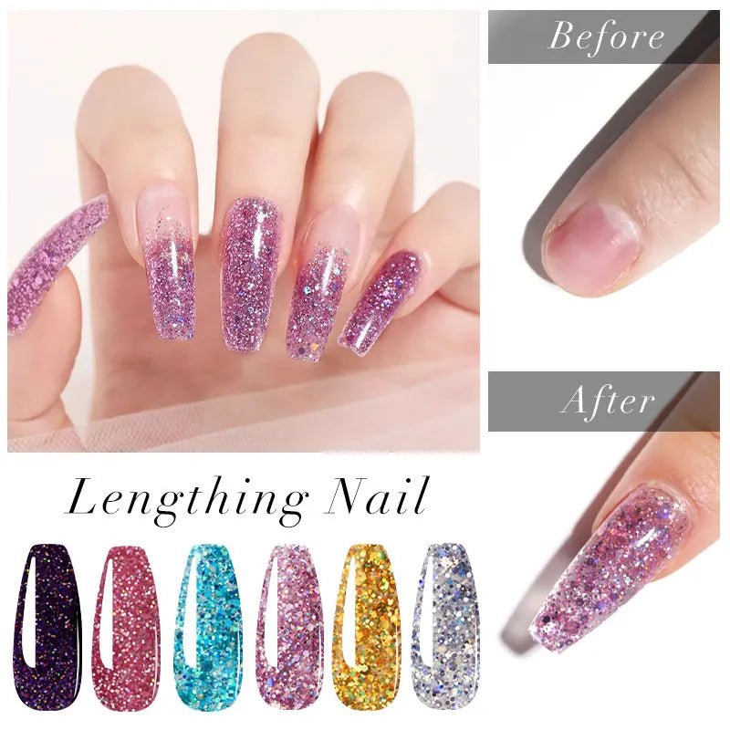 Poly Nail Gel Full Set With 6W LED Lamp Nail Set For Beginner Nail Tips Art 3D Design Decoration Extension Manicure Tools Kit - Paola Center