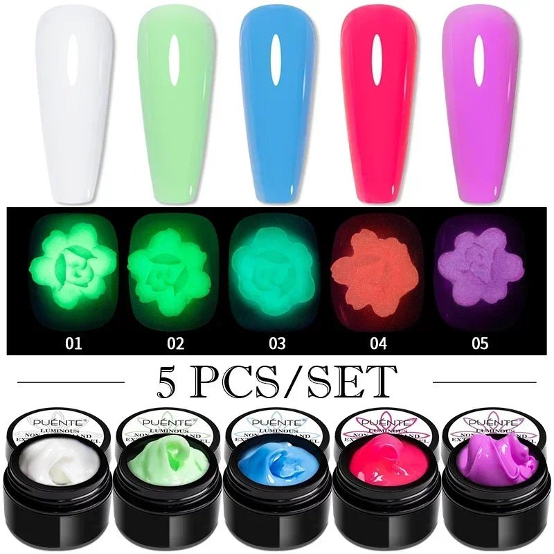 PUENTE 6Pcs Aurora Shell Thread Cat Magnetic Gel Polish Set With Magnet Glitter Pearl Cat Eye Gel Soak Off Nail Art Varnish Kit - Paola Center