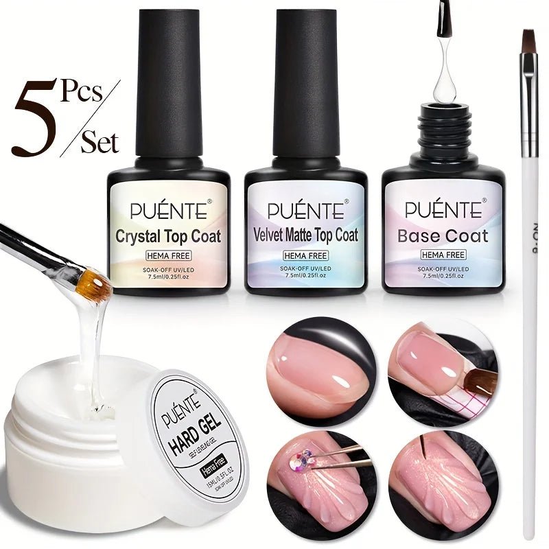 PUENTE 6Pcs Aurora Shell Thread Cat Magnetic Gel Polish Set With Magnet Glitter Pearl Cat Eye Gel Soak Off Nail Art Varnish Kit - Paola Center