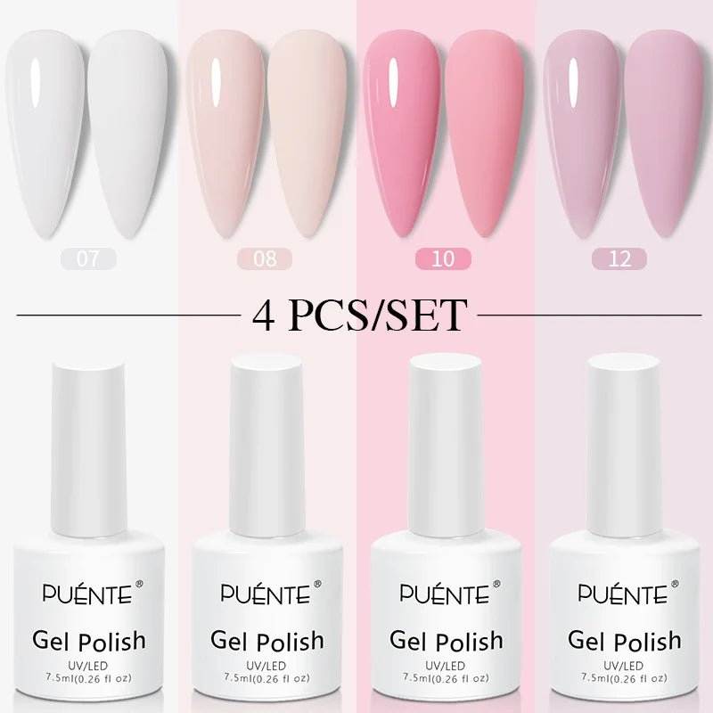 PUENTE 6Pcs Aurora Shell Thread Cat Magnetic Gel Polish Set With Magnet Glitter Pearl Cat Eye Gel Soak Off Nail Art Varnish Kit - Paola Center