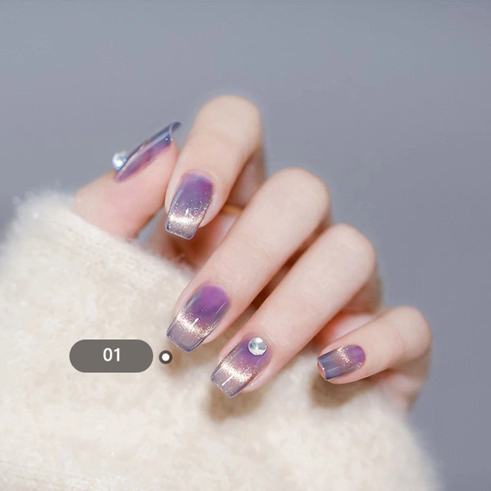 Vendeeni 15 Colors/set Colourful Crystal Aurora Cat Eye Gel Nail Polish Magnetic Gel Varnish UV LED Soak Off Gel Lacquer - Paola Center