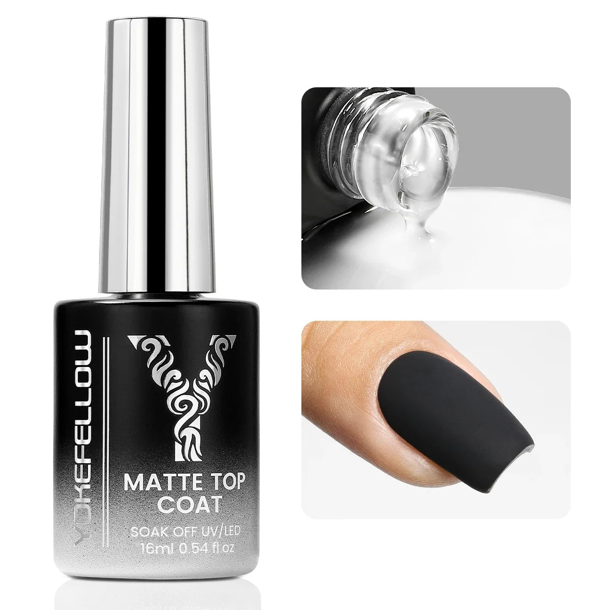 Yoke Fellow Matte Top Coat Nail Polish for Luxury Nails and Hailey Bieber Nails, perfect for nail art supplies
