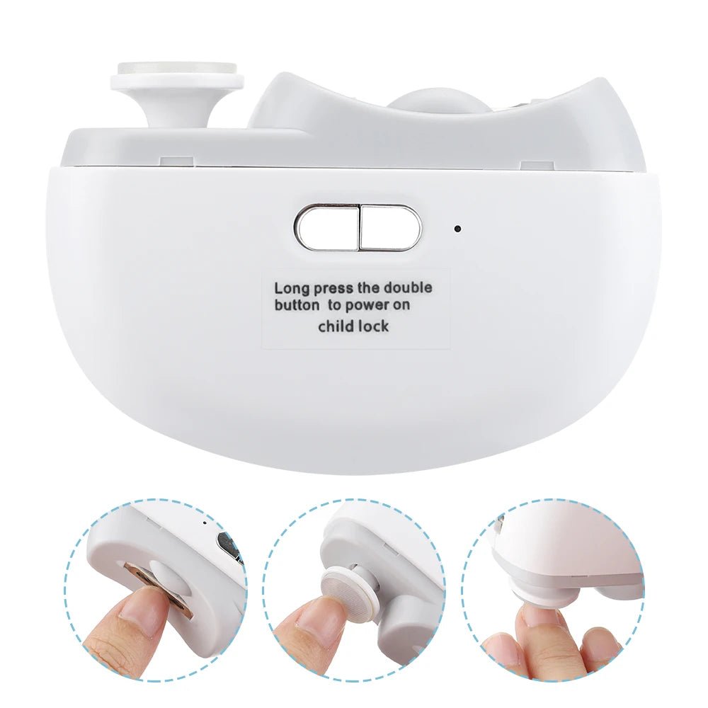 2 In 1 Electric Nail Clippers Manicure Anti - Splash Nail Trimmer For Baby Finger Toe Scissors Pedicure Thick Nails Cutter Tools - Paola Center