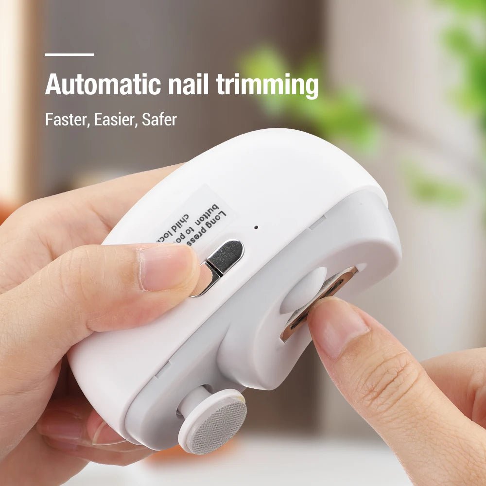2 In 1 Electric Nail Clippers Manicure Anti - Splash Nail Trimmer For Baby Finger Toe Scissors Pedicure Thick Nails Cutter Tools - Paola Center