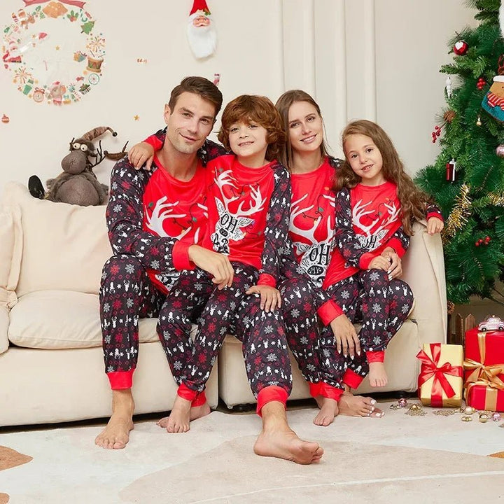 2024 Xmas Gift for Family Mother Daughter Father Son Matching Christmas Outfits Baby Dog Romper Deer Print Pajamas Holiday Wear - Verschic Paris