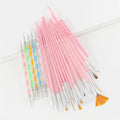 20Pcs Pro Nail Art Drawing Dotting Polish Makeup Pen Brushes Set Manicure Tool - Blending Foundation Powder Blush Concealers Hig - Paola Center