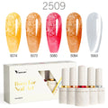 2/3/5pcs Kit Venalisa 10ml Color Nail Gel Polish Kit Hema Free Ultra Glossy Diamond Tempered Top Coat Round Shape Brush Varnish - Paola Center