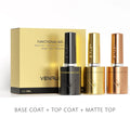 2/3/5pcs Kit Venalisa 10ml Color Nail Gel Polish Kit Hema Free Ultra Glossy Diamond Tempered Top Coat Round Shape Brush Varnish - Paola Center