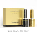2/3/5pcs Kit Venalisa 10ml Color Nail Gel Polish Kit Hema Free Ultra Glossy Diamond Tempered Top Coat Round Shape Brush Varnish - Paola Center