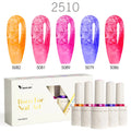 2/3/5pcs Kit Venalisa 10ml Color Nail Gel Polish Kit Hema Free Ultra Glossy Diamond Tempered Top Coat Round Shape Brush Varnish - Paola Center