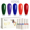 2/3/5pcs Kit Venalisa 10ml Color Nail Gel Polish Kit Hema Free Ultra Glossy Diamond Tempered Top Coat Round Shape Brush Varnish - Paola Center