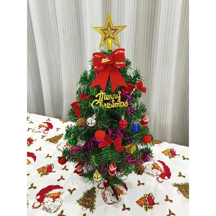 30/45/60cm Tabletop Christmas Tree Artificial Mini Christmas Pine with Decorative Pendants DIY Assembly Xmas Tree Party Decors - Verschic Paris