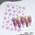 5D Sticker Lily Flower Nail Decals Jelly Nail Art Decorations Acrylic Adhesive Gel Sliders Summer Stickers Manicure Accessories - Paola Center
