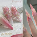 5D Sticker Lily Flower Nail Decals Jelly Nail Art Decorations Acrylic Adhesive Gel Sliders Summer Stickers Manicure Accessories - Paola Center