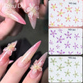 5D Sticker Lily Flower Nail Decals Jelly Nail Art Decorations Acrylic Adhesive Gel Sliders Summer Stickers Manicure Accessories - Paola Center