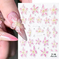 5D Sticker Lily Flower Nail Decals Jelly Nail Art Decorations Acrylic Adhesive Gel Sliders Summer Stickers Manicure Accessories - Paola Center