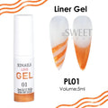 5ml Liner Gel Nail Polish Wire Silk Pen With Brush Black White Semi Permanent Painting Graffiti Tools Drawing Manicure Varnishes - Paola Center