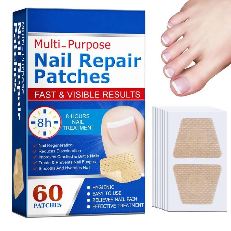 60pcs/set Nail Repair Patches Non Irritating Nail Ingrowning Toenail Corrector Stickers Helps With Cracked Nails - Paola Center